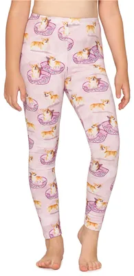 Image de Leggings longs en coton pour fille Merry Style MS10-337 (rose/chiens, taille 110)