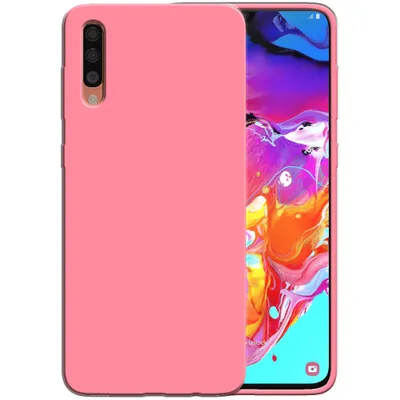Zdjęcie produktu dla Etui silikonowe Smartphonica do Samsung Galaxy A70 / A70s z miękkim wnętrzem - różowe