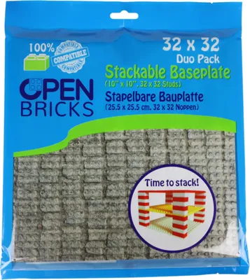 Produktbild von OPEN BRICKS Open Bricks Baseplates 32x32 pavement, 2 Stück