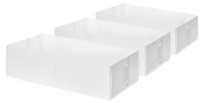 3er-Set Organizer durchsichtig 30,5x15,5x8 cm