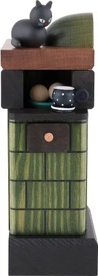 Immagine prodotto di Fumatore verde con gatto LxPxH= 7x10x20cm NUOVO