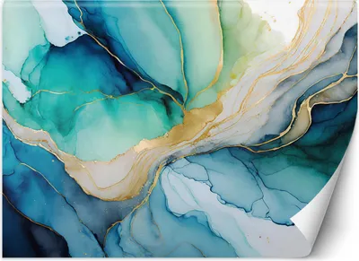 Produktbild von Vlies fototapete Aquarell abstrakt blau 150x105 cm Feeby Blau inkl. Kleber einfache Montage