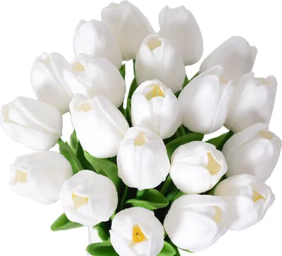 Produktbild von MODFU 10 STK PolyurethanReal Touch Latex Künstliche Tulpen Gefälschte Tulpen Blumen Blumensträuße Blumen Arrangement für Home Room Hochzeitsstrauß Party Herzstück Nachbildung Weiß