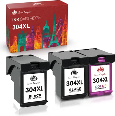 Produktbild von 3er-Pack (2Schwarz, 1Farbe) 304XL TINTEPATRONEN für HP 304 304 XL Envy 5030 5032 5010 5000 Deskjet 3750 3730 3700 3760 2630 3720