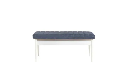 Produktbild von Skye Decor, Vina 1048 - 1 - Dark Blue, White, Bank, Weiß, 100 % MELAMINBESCHICHTETE SPANPLATTEN, 110 x 40 x 48 cm