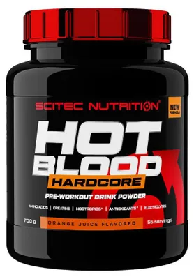 Image de PreWorkout - Scitec Nutrition - Hot Blood Hardcore (700g) - Saveur Orange