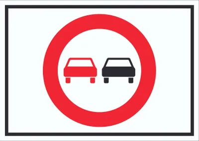 Produktbild von Überholverbot KFZ Symbol Schild A6 Rückseite selbstklebend