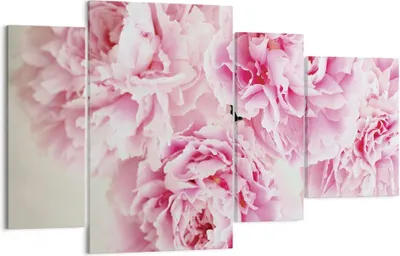 Produktbild von Bild auf Leinwand - Leinwandbild - 4 Teile - Pfingstrosen Blumenstrauß Blumen - 120x70cm - Wand Bild - Wanddeko - Wandbilder - Leinwanddruck - Bilder - Wanddekoration - Leinwand bilder - DL120x70-4961