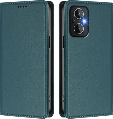 Immagine prodotto di Custodia in pelle per Oppo Reno8 4G/Reno7 4G, custodia a libro magnetica in Finto cuoio con supporto, verde