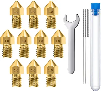 Produktbild von MMOBIEL 10 Extruder für 3D-Druckerdüsen 1.0 mm Messing MK8 für Creality Baureihe Ender