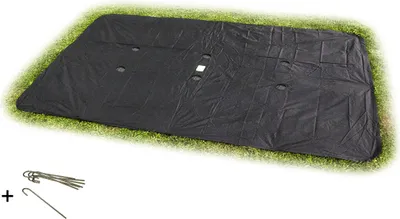 Image de EXIT Au niveau du sol Trampoline Housse de protection 244x427cm – Trampoline Housse de protection – Résistant – Bâche