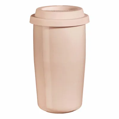 Immagine prodotto di ASA Selection cup & go Thermobecher rose, Deckel rose, Isolierbecher, Trinkbecher, Porzellan / Silikon, Rosa, 350 ml, 34712024