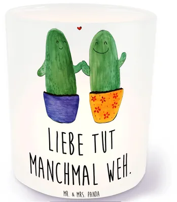 Produktbild von Mr. & Mrs. Panda Kerzenhalter Kaktus Liebe - Transparent - Geschenk, Trennung, Kerzenglas, Windlicht Glas, Hochzeit, Lichtglas, Versöhnung, aus, Kakteen