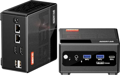Zdjęcie produktu dla AOOSTAR Mini-PC Windows 11PRO 32G LPDRR5 RAM 512G SSD, Mini komputer stacjonarny Procesor AMD Ryzen? 7 6800H, 8 rdzeni 16 wątków, konfigurowalny BIOS WIFI6 BT5.2 Podwójne porty 2.5G LAN USB3.2, obsługa potrójnego wyświetlacza 4K@120Hz do biura, konferencji, filmów, gier