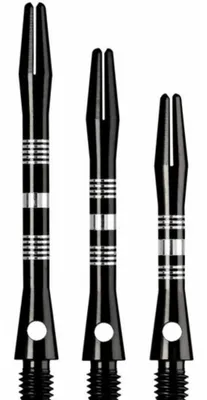 Produktbild von Designa | Multiline Aluminium | Dartschäfte | Tweeny Midi Intermediate 41 mm | Schwarz | 1 Set
