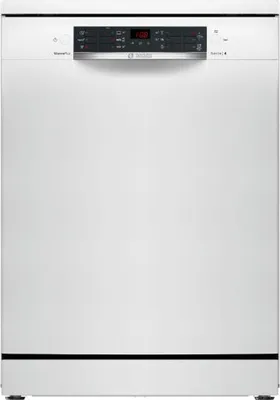 Obrázek produktu pro Bosch Serie 4 SMS46KW02E, Stojací, Plná velikost (60 cm), Bílá, Černá, Knoflíky, LED