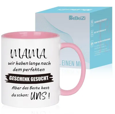 Immagine prodotto di Tazza da caffè per mamma, 330 ml, in Vetroceramica. Idea regalo per la festa della mamma, il compleanno o il Natale