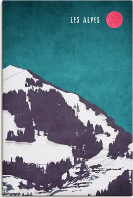 Produktbild von ARTland Leinwandbild Die Alpen Größe: 40x60 cm