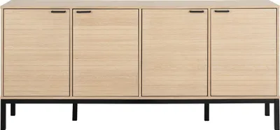 Produktbild von Kensington Sideboard 4 Türen 4 Regale Eichen Nachbildung.