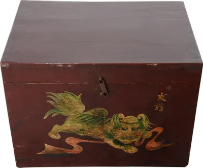 Produktbild von Fine Asianliving Chinesische Aufbewahrungskiste Orientalische Möbel Truhe Holztruhe Dekotisch Truhenbank Massiv Holz Groß Deckel Couchtisch Tischtruhe Sitztruhe Truhe Antik 0 x 0 x 0cm