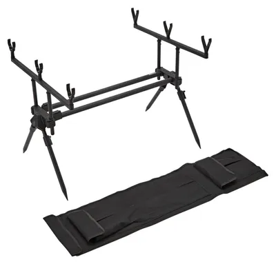 Produktbild von Ultrax Rutenhalter für 3 Ruten, 63-115 cm Länge, 45-53 cm Höhe, stabil, zusammenklappbar