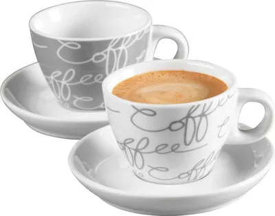 Produktbild von RITZENHOFF & BREKER Espressotasse Cornello mit Untertasse 80ml grey 2er Set