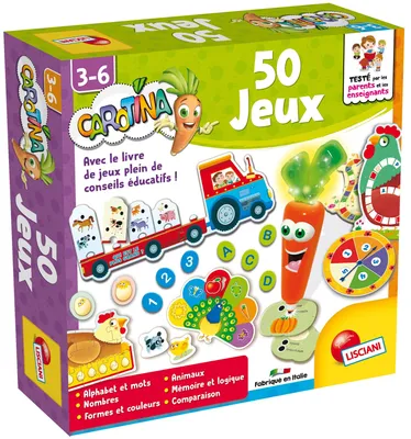 Immagine prodotto di Lisciani – Carotina – Set con 50 giochi per bambini dai 3 ai 6 anni – parla