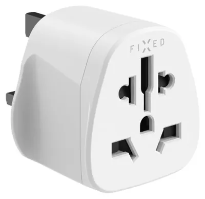 Immagine prodotto di Adattatore / Adattatore spina da viaggio Europa a Gran Bretagna, 2500W, Mondo fisso a Regno Unito, bianco