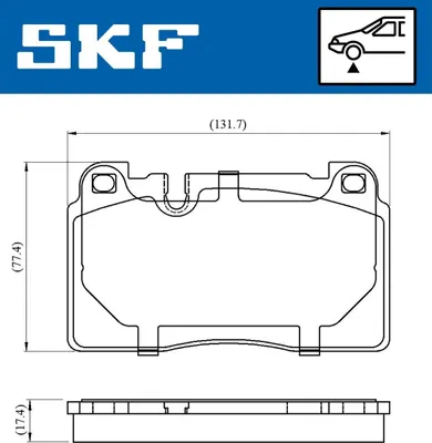 Produktbild von SKF Bremsbeläge Satz Vorne Bremsklötze für AUDI A6 Avant (4G5, 4GD, C7) VKBP 80225