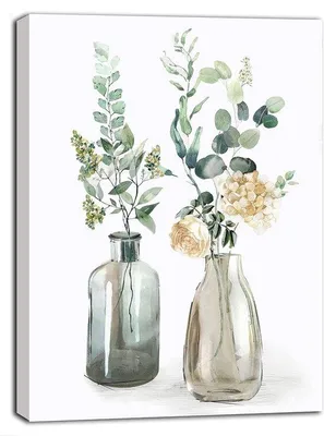Immagine prodotto di Dipingere con i numeri, 2 fiori, 40x50 cm, dipinto a olio su tela, per la decorazione della casa