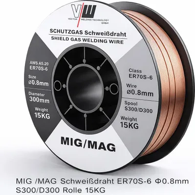 Obrázok produktu pre VECTOR WELDING MIG MAG zvárací drôt ocel SG 3 ER70-6 valec drôtu 0,8 mm 15 kg