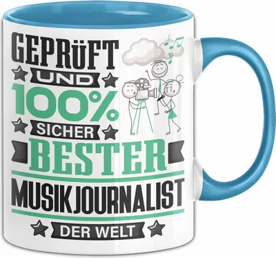 Produktbild von Musikjournalist Geschenk Lustiger Spruch für Musikjournalist Geschenkidee Bester Musikjournalist Der Welt (Blau)