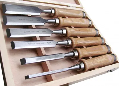 Produktbild von 6 Stechbeitel-Set aus CV Profi Stemmeisen St…
