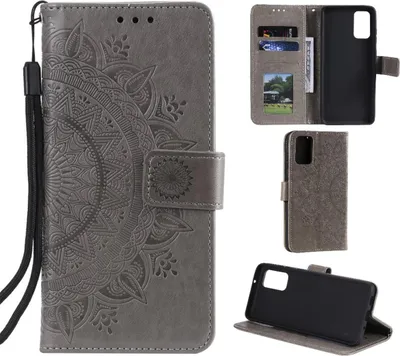 Image de Housse pour Samsung Galaxy S20 Housse téléphone portable Flip Case Cover Mandala Grey