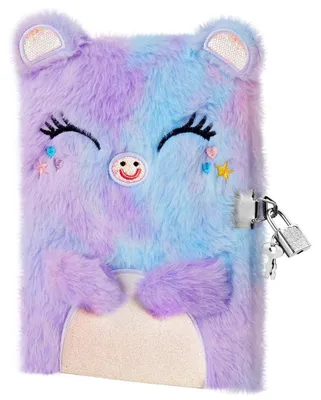 Immagine prodotto di Diario segreto per ragazze, quaderno in peluche, motivo: gatto con lo strabismo