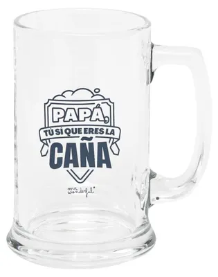 Bierpul 430 ml mit lustigem Spruch für Papa – Kristallglas