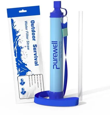 Produktbild von Wasserfilter für die Natur, persönliche Wasserfiltration, Stroh, Notfall-Überleben Ausrüstung, Wasserreiniger für Camping, Wandern, Klettern, Rucksacktour
