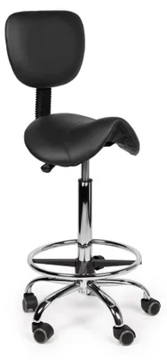 Obrázok produktu pre Ergonomická stolička s operadlom – výška 70-86 cm – čierna