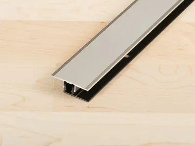 Produktbild von PROLINE Edelstahl Universal Übergangsprofil PROCOVERclip, Höhenverstellbar für Laminat Parkett Fliesen, Ohne Sichtbare Verschraubung, Einfache Verlegung, Aluminium Eloxiert