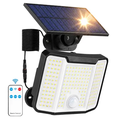 Produktbild von MasterLED Solarstrahler 172 SMD 7W 400lm 6000K PIR IP44 Fernbedienung