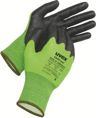 Immagine prodotto di guanto di sicurezza uvex C500 verde bagnato taglia 11