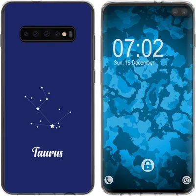 Produktbild von PhoneNatic Case kompatibel mit Samsung Galaxy S10 Plus Silikon-Hülle SternzeichenTaurus M8