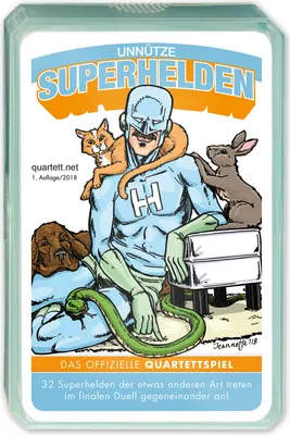 Produktbild von Unnütze Superhelden - Das offizielle Quartettspiel (Quartettspiel)