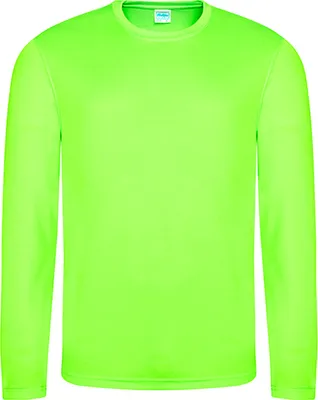 Produktbild von Just Cool JC002 | Herren Long Sleeve Cool Trainings longsleeve T-Shirt - Farbe: Electric Green - Größe: M