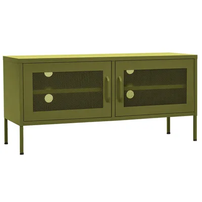 Immagine prodotto di Mobile TV verde oliva 105x35x50 cm in acciaio