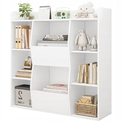 Produktbild von Offenes Regal, geräumige weiße Kommode Kalax für Bücher, modern, groß, für das Büro