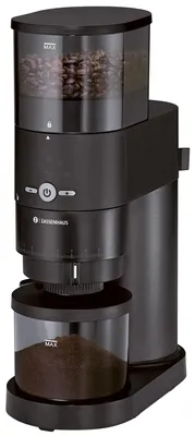 Elektrische Kaffeemühle, Kegelmahlwerk, 10 Mahlgrade, schwarz