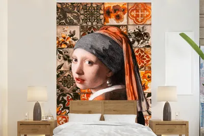 Produktbild von MuchoWow® Fototapete für Wohnzimmer oder Schlafzimmer Wandtapete Vinyl Motivtapete Mädchen mit Perlenohrring - Johannes Vermeer - Ölgemälde - 200x300 cm - Wanddekorationen