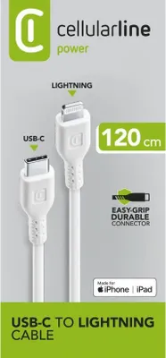 Image de Cellularline Power Cable 120cm - USB-C to Lightning