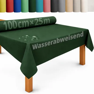 Produktbild von DecoHomeTextil Tischdecke Rolle Vliesstoff Tischläufer Vlies 80g/m² wasserabweisend Dunkelgrün 1 x 25 m
